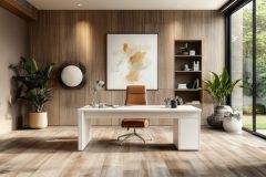 Modern office interior with a luxurious feel.