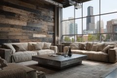 Rustic living room with a modern feel.